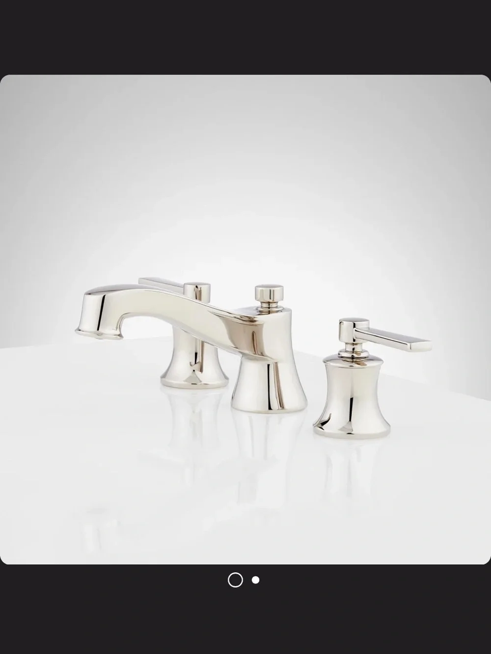 NIB Signature Hardware Pendleton Widespread Bathroom Faucet Polished Nickel